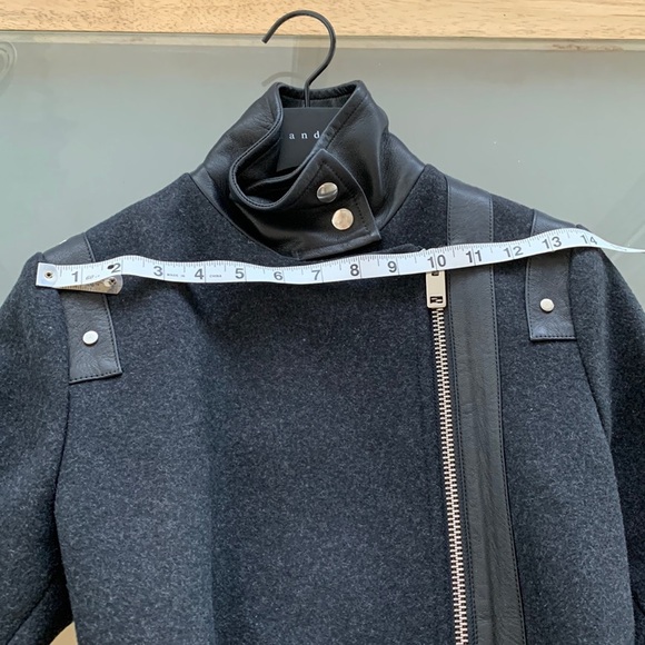 BNWT DIESEL SUELO  LEATHER WOOL JACKET TRENCH WINTER COAT SPRING SZ XXS - Picture 10 of 15